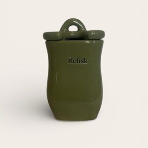 Longaberger Pottery Ceramic Relish Jar